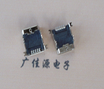 遂宁 MINI USB 5PF 90°SMT前插后贴电源接口