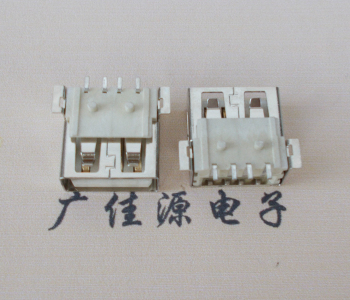 遂宁USB AF方形脚 贴片母座 1.0/1.2柱子直边接口
