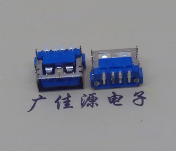 遂宁AF短体10.0接口 蓝色胶芯 直边4pin端子SMT