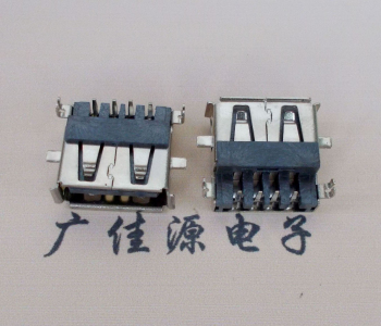 遂宁AF USB母座90度 DIP沉板3.9/4.9 耐高温有卷边
