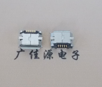 遂宁MICRO USB 5Pin母座 贴板封装接口 卷边镀雾锡