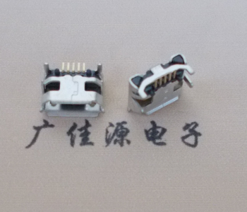 遂宁Micro USB母座牛角间距7.2x6.6mm加长端子定位柱