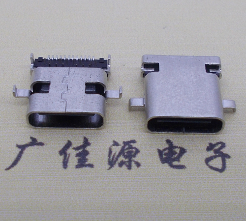 遂宁卧式type-c24p母座沉板1.1mm前插后贴连接器